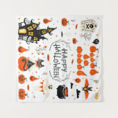 Tenture Eléments de design Halloween. Cliparts d'Halloween (Devant (Horizontal))