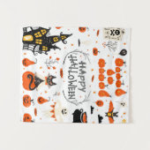 Tenture Eléments de design Halloween. Cliparts d'Halloween (Devant (Horizontal))