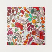 Tenture Éléments de Noël festifs Design sans couture (Devant (Horizontal))