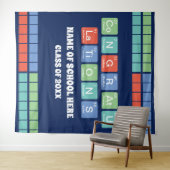 Tenture Éléments du tableau périodique Diplôme de la Réuni (En situation (horizontale))