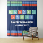 Tenture Éléments du tableau périodique Diplôme de la Réuni (En situation)