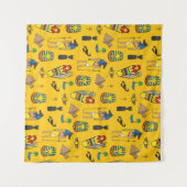 Tenture éléments égyptiens, Anubis, motif pyramides. (Devant (Horizontal))