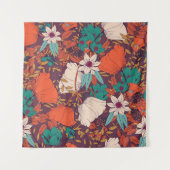 Tenture Éléments Floraux : Dessin Main Sans Couture. (Devant)