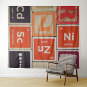 Tenture Éléments périodiques Science du zinc (En situation (horizontale))