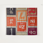 Tenture Éléments périodiques Science du zinc (Devant (Horizontal))
