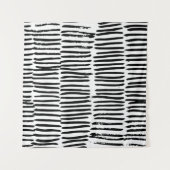 Tenture Éléments Verticaux : Style Sans Mer Dessiné À La M (Devant (Horizontal))
