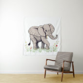 Tenture Eléphant (En situation)