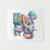 Tenture Éléphant 14e anniversaire (Devant (Horizontal))