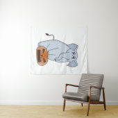 Tenture Eléphant citrouille (En situation (horizontale))