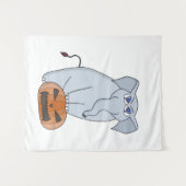 Tenture Eléphant citrouille (Devant (Horizontal))