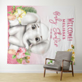 Tenture Elephant Safari Tropical Jungle Baby shower (En situation (horizontale))