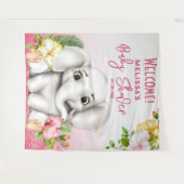 Tenture Elephant Safari Tropical Jungle Baby shower (Devant (Horizontal))