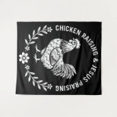 Tenture Élevage de poulet et collecte de Jésus (Devant (Horizontal))