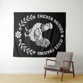 Tenture Élevage de poulet et collecte de Jésus (En situation (horizontale))