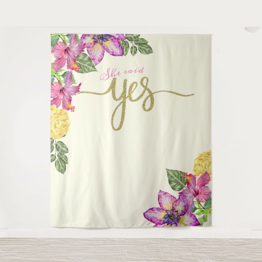 Tenture Elle a dit OUI bannière Booth (Devant)