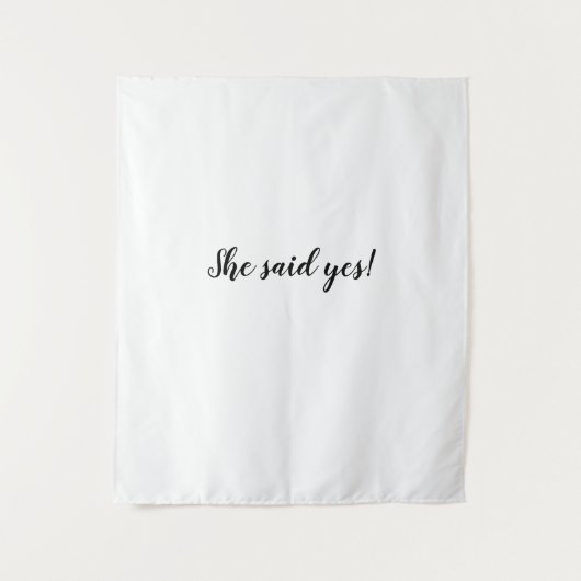 Tenture Elle a dit oui fond Bannière de Baby Shower (Devant)