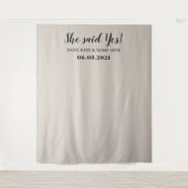 Tenture Elle A Dit Oui Photo Booth Fiançailles (Devant)