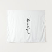 Tenture Elle a dit oui toile de fond Fête des mariées (Devant (Horizontal))