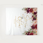 Tenture Elle a dit ouiFond de douche de mariée floral bord (Devant (Horizontal))