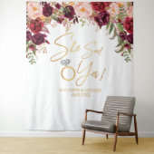 Tenture Elle a dit ouiFond de scène de douche de mariage f (En situation)