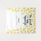 Tenture Elle a trouvé sa douce pour le mariage thème citro (Devant (Horizontal))