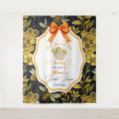 Tenture Elle A Trouvé Sa Fête des mariées De Miel Contexte (Devant)