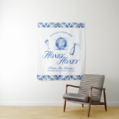 Tenture Elle a trouvé son miel Chérie Bleue Grèce Enterrem (En situation)