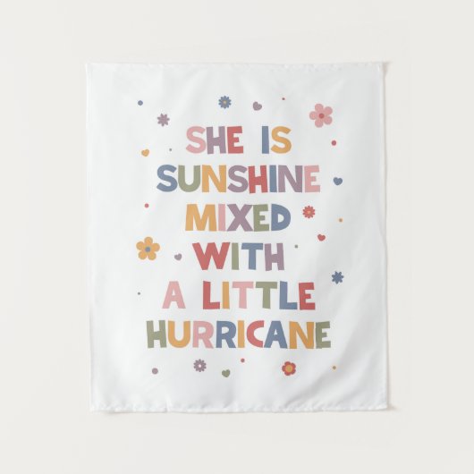 Tenture Elle Est Brillante, Mélangée Avec Un Petit Ouragan (Devant)