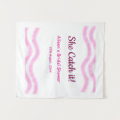 Tenture Elle l'attrape spirale rose lignes aquarelle maria (Devant (Horizontal))