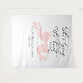 Tenture Elle noue le noeud | Arrière-plan de la Fête des m (Devant (Horizontal))