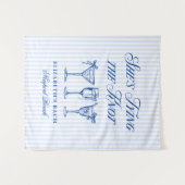 Tenture Elle Noue Son Nœud Élégance Côtière Dessinée à la  (Devant (Horizontal))