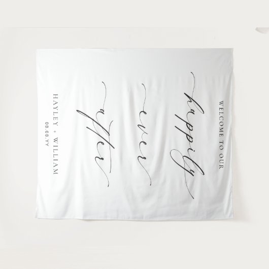 Tenture Ellesmere Bienvenue Heureux Jamais Après Mariage (Devant (Horizontal))