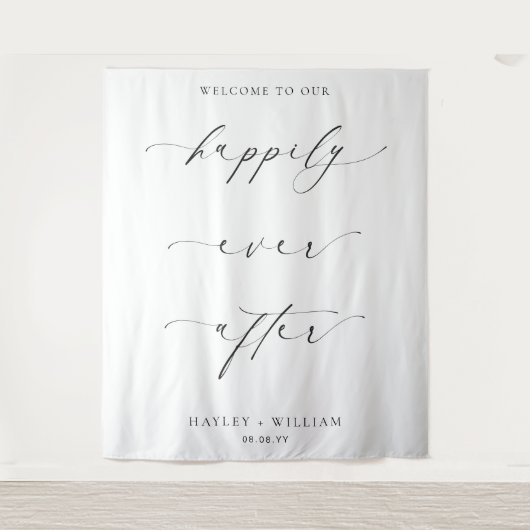 Tenture Ellesmere Bienvenue Heureux Jamais Après Mariage (Devant)