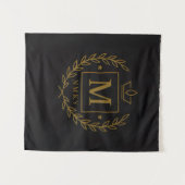 Tenture "Emblème Royal NMKY – Monogramme M Crest Design" (Devant (Horizontal))