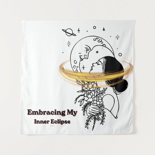 Tenture Embrasser mon éclipse intérieure Art en ligne luna (Devant)