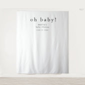 Tenture EMELIA Boho Simple Photo Prop Baby shower fond (Devant)