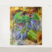 Tenture Emerald Cosmic Dragon (Devant)