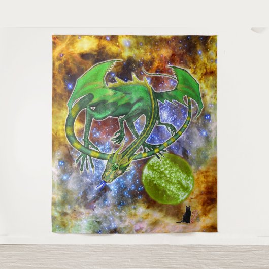 Tenture Emerald Cosmic Dragon (Devant)