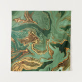 Tenture Emerald Elegance : Gold Marble Luxe (Devant)