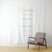Tenture Emerald Garden Wedding Welcome Tapestry Sign (En situation)