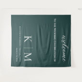 Tenture Emerald Green et White-Mariage- (Devant (Horizontal))