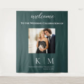 Tenture Emerald Green et White-Photo Mariage- (Devant)