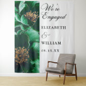 Tenture Emerald Green Floral Engagement (En situation)