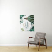 Tenture Emerald Green Floral Quinceañera Gold Affiche de b (En situation)