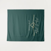 Tenture Emerald Green M & Mme Mariage Contexte (Devant (Horizontal))