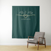 Tenture Emerald Green M & Mme Mariage Contexte (En situation)