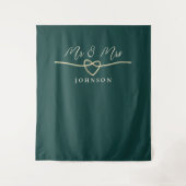 Tenture Emerald Green M & Mme Mariage Contexte (Devant)