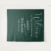 Tenture Emerald Green Mariage Accueil Photo fond (Devant (Horizontal))