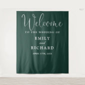 Tenture Emerald Green Mariage Accueil Photo fond (Devant)