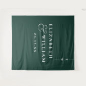 Tenture Emerald Green Minimalist Mariage photo fond (Devant (Horizontal))